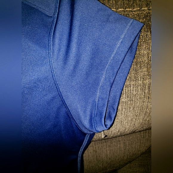 C9 Champion DuoDry Top Shirt Athletic Short Sleeve Cutout Back L Women Blue - Picture 5 of 8